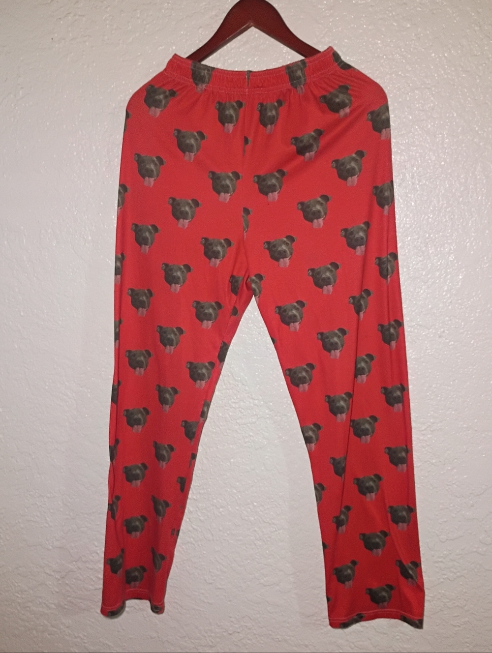 Red Pit Bull Pajama Pants